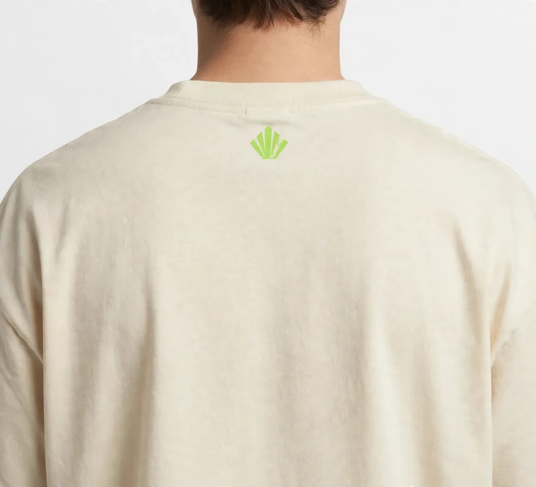 T-shirt · dos néon — Vu de dos, logo fluo sur toute la largeur.