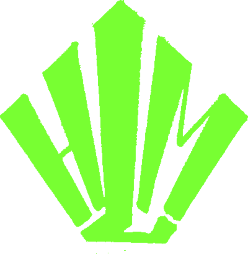 Le logo HLM : une couronne dont les branches dessinent les lettres H, L et M.